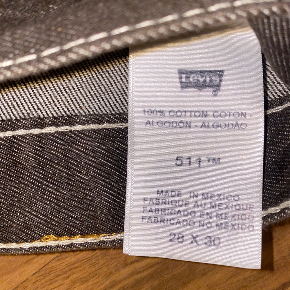 levi’s jeans dark brown 511” skinny fit